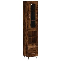 vidaXL Highboard Räuchereiche 34,5x34x180 cm...