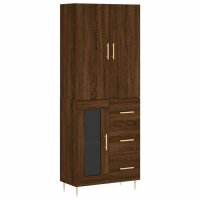 vidaXL Highboard Braun Eichen-Optik 69,5x34x180 cm Holzwerkstoff