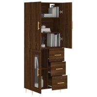 vidaXL Highboard Braun Eichen-Optik 69,5x34x180 cm Holzwerkstoff