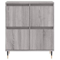 vidaXL Sideboards 3 Stk. Grau Sonoma Holzwerkstoff