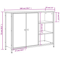 vidaXL Sideboard R&auml;uchereiche 100x33x75 cm Holzwerkstoff