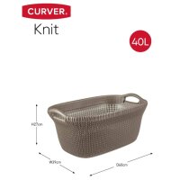 Curver W&auml;schekorb Knit 40 L Metallic-Braun