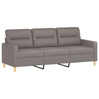 vidaXL 3-Sitzer-Sofa Taupe 180 cm Stoff