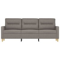 vidaXL 3-Sitzer-Sofa Taupe 180 cm Stoff