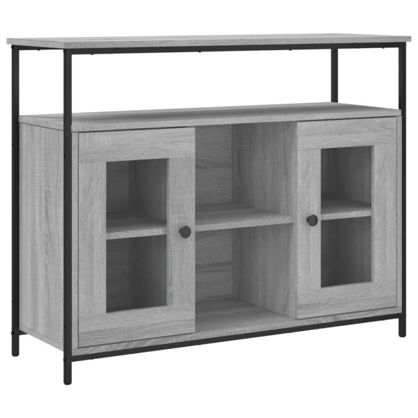 vidaXL Sideboard Grau Sonoma 100x35x80 cm Holzwerkstoff