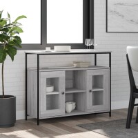 vidaXL Sideboard Grau Sonoma 100x35x80 cm Holzwerkstoff