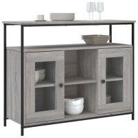 vidaXL Sideboard Grau Sonoma 100x35x80 cm Holzwerkstoff