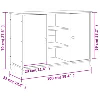 vidaXL Sideboard Braun Eichen-Optik 100x35x70 cm Holzwerkstoff