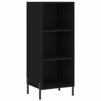 vidaXL Highboard Schwarz 34,5x34x180 cm Holzwerkstoff