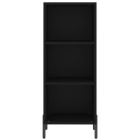 vidaXL Highboard Schwarz 34,5x34x180 cm Holzwerkstoff