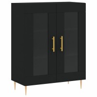 vidaXL Highboard Schwarz 69,5x34x180 cm Holzwerkstoff