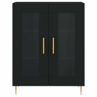 vidaXL Highboard Schwarz 69,5x34x180 cm Holzwerkstoff