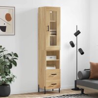 vidaXL Highboard Sonoma-Eiche 34,5x34x180 cm Holzwerkstoff