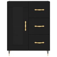 vidaXL Highboard Schwarz 69,5x34x180 cm Holzwerkstoff