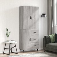 vidaXL Highboard Grau Sonoma 69,5x34x180 cm Holzwerkstoff