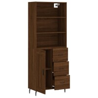 vidaXL Highboard Braun Eichen-Optik 69,5x34x180 cm Holzwerkstoff