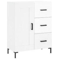 vidaXL Highboard Hochglanz-Wei&szlig; 69,5x34x180 cm Holzwerkstoff