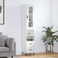 vidaXL Highboard Hochglanz-Weiß 34,5x34x180 cm...