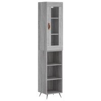 vidaXL Highboard Grau Sonoma 34,5x34x180 cm Holzwerkstoff