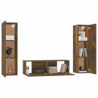 vidaXL 3-tlg. TV-Schrank-Set R&auml;uchereiche Holzwerkstoff