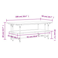 vidaXL Couchtisch Schwarz 100x50x40 cm Holzwerkstoff