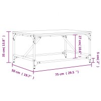 vidaXL Couchtisch Grau Sonoma 75x50x35 cm Holzwerkstoff