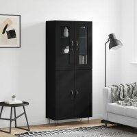 vidaXL Highboard Schwarz 69,5x34x180 cm Holzwerkstoff