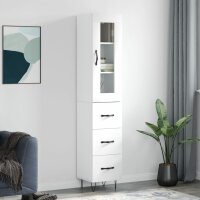 vidaXL Highboard Weiß 34,5x34x180 cm Holzwerkstoff