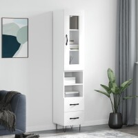 vidaXL Highboard Weiß 34,5x34x180 cm Holzwerkstoff