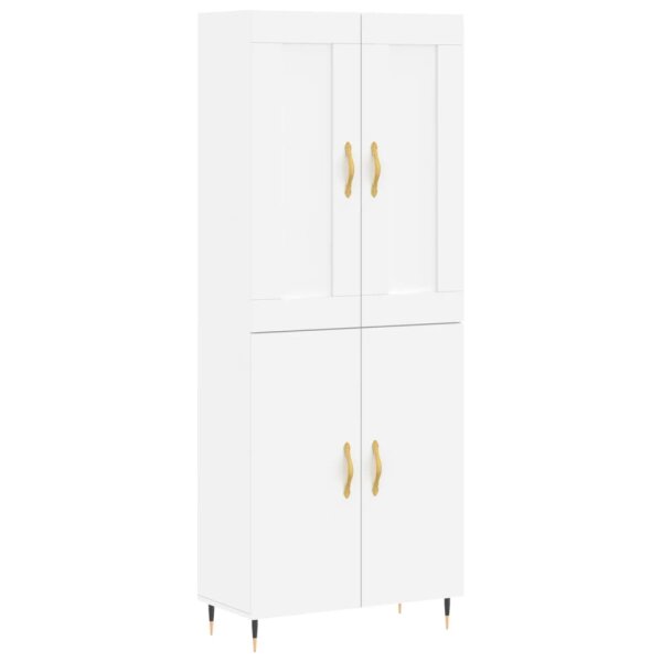 vidaXL Highboard Wei&szlig; 69,5x34x180 cm Holzwerkstoff