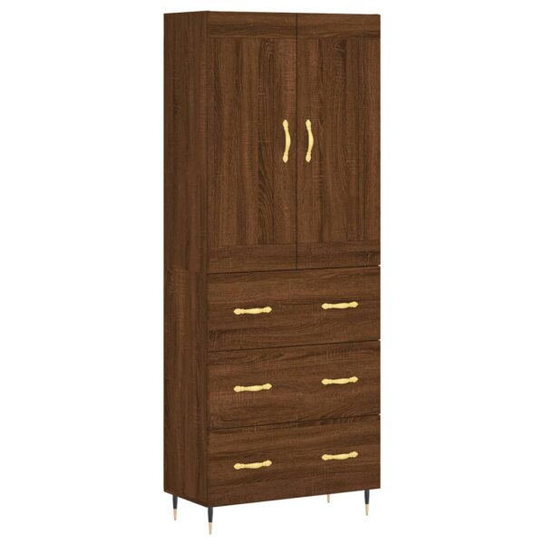 vidaXL Highboard Braun Eichen-Optik 69,5x34x180 cm Holzwerkstoff