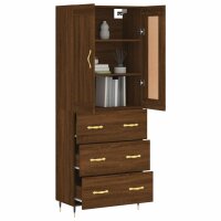 vidaXL Highboard Braun Eichen-Optik 69,5x34x180 cm Holzwerkstoff