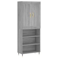 vidaXL Highboard Grau Sonoma 69,5x34x180 cm Holzwerkstoff