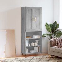 vidaXL Highboard Grau Sonoma 69,5x34x180 cm Holzwerkstoff