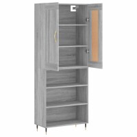 vidaXL Highboard Grau Sonoma 69,5x34x180 cm Holzwerkstoff