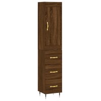 vidaXL Highboard Braun Eichen-Optik 34,5x34x180 cm...