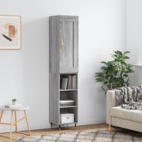 vidaXL Highboard Grau Sonoma 34,5x34x180 cm Holzwerkstoff