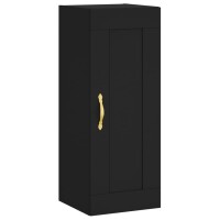 vidaXL Highboard Schwarz 34,5x34x180 cm Holzwerkstoff