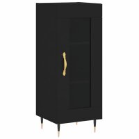 vidaXL Highboard Schwarz 34,5x34x180 cm Holzwerkstoff