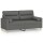 vidaXL 2-Sitzer-Sofa mit Zierkissen Dunkelgrau 140 cm Stoff