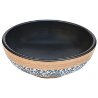 vidaXL Aufsatzwaschbecken Mehrfarbig Rund Ø41x14 cm Keramik