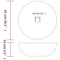 vidaXL Aufsatzwaschbecken Mehrfarbig Rund Ø41x14 cm Keramik