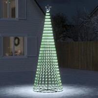 vidaXL Weihnachtsbaum Kegelform 688 LEDs Kaltweiß 300 cm