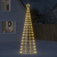 vidaXL LED-Weihnachtsbaum mit Erdspie&szlig;en 570 LEDs Warmwei&szlig; 300 cm