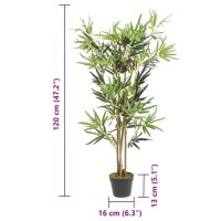 vidaXL Bambusbaum K&uuml;nstlich 552 Bl&auml;tter 120 cm Gr&uuml;n