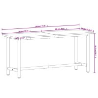 vidaXL Werkbank 180x55x81,5 cm Massivholz Buche und Metall