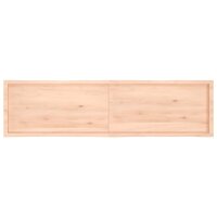 vidaXL Tischplatte 200x50x4 cm Massivholz Eiche Unbehandelt Baumkante