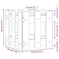 vidaXL Pflanzk&uuml;bel Latten-Design 30x30x30 cm Kiefernholz Impr&auml;gniert