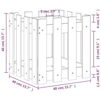 vidaXL Pflanzk&uuml;bel Lattenzaun-Design 40x40x40 cm Massivholz Douglasie