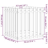 vidaXL Pflanzk&uuml;bel Lattenzaun-Design 70x70x70 cm Massivholz Douglasie